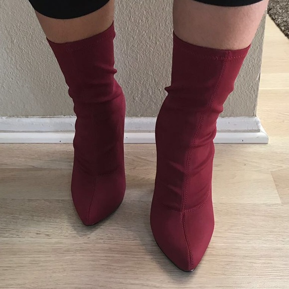 ladies pointed toe high heels short boots - Picture 2 of 4